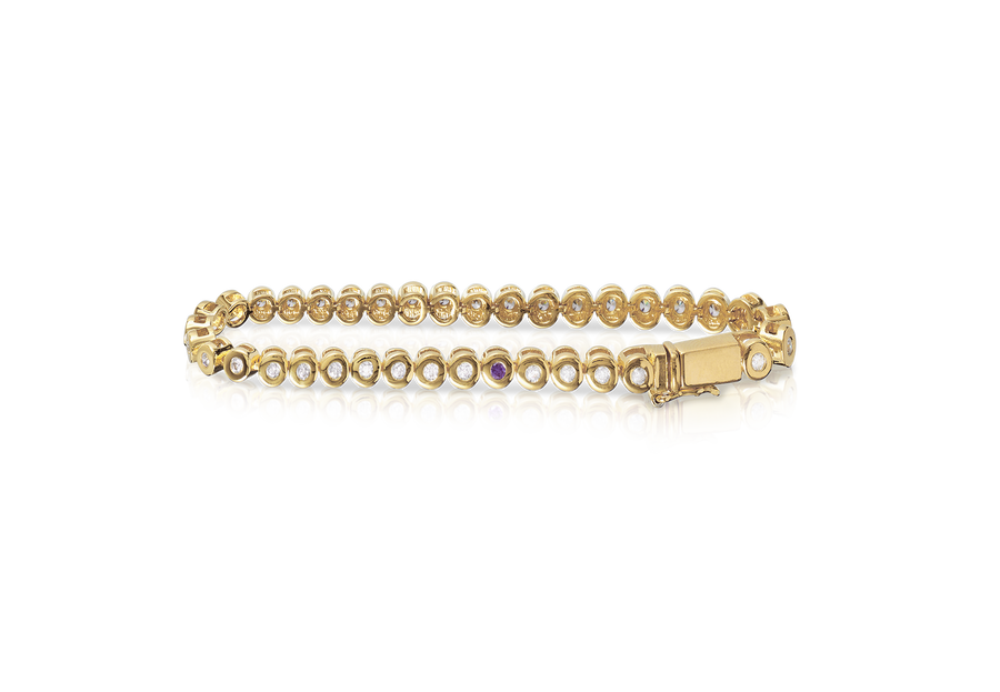 Circle Tennis Bracelet - Gold