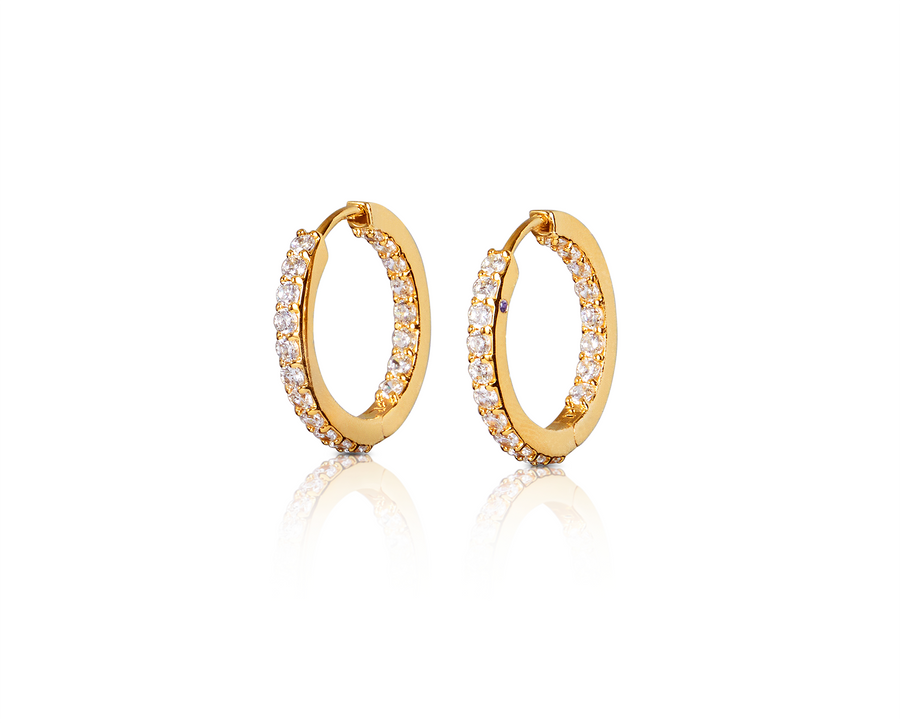 Eternity Hoops, 19 mm - Gold