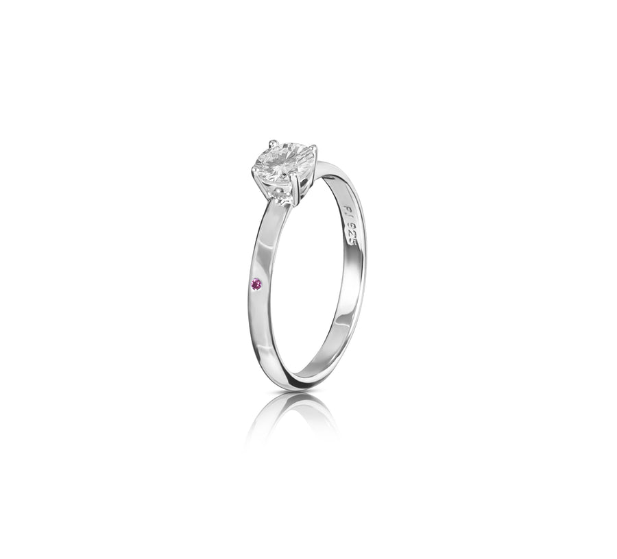 Solitaire Ring - Silver